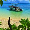 Fiji, Kandavu, Ono island, Mai Dive Astrolabe, beach, boat