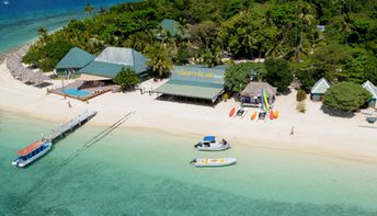 Fiji, Mamanuca, Bounty island (Kandavu), beach, aerial view