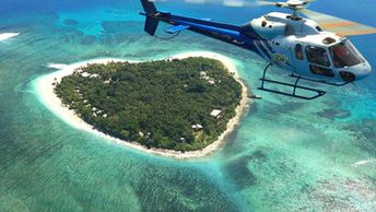 Fiji, Mamanuca Islands, Tavarua island, aerial view