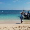 Fiji, Mamanucas, Castaway island, beach, boat