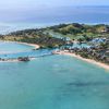 Fiji, Mamanucas, Malolo Lailai island, aerial view to Musket Cove resort