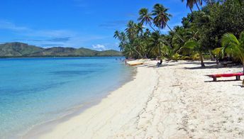Fiji, Mamanucas, Malolo Lailai island, beach of Plantation Island Resort