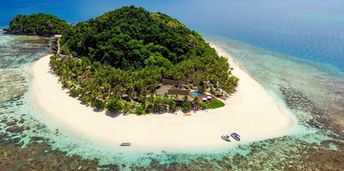 Fiji, Mamanucas, Matamanoa island, beach, aerial view
