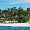 Fiji, Mamanucas, Matamanoa island, view from water to beach