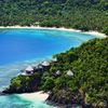 Fiji, Taveuni, Laucala island, beach, aerial view