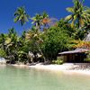 Fiji, Taveuni, Matagi island, beach, shallow water