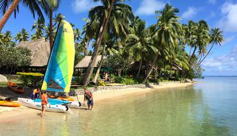 Fiji, Vanua Levu, Savusavu beach, Jean-Michel Cousteau Resort