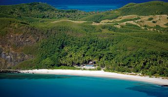 Fiji, Yasawa island, Lomalagi beach, aerial view