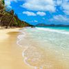 Фиджи, Ясава, Остров Нануйя Леву, пляж, кромка воды