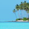 India, Laccadives, Agatti island, lagoon, palms