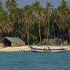 India, Laccadives, Kadmat island, view from water