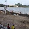 Macau, Hac Sa (Black Sand Beach), lifeguard tower