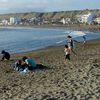 Peru, Huanchaco beach, bay