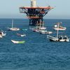 Peru, Mancora region, Cabo Blanco beach, boats