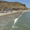 Peru, Mancora region, Cabo Blanco beach, view from water