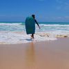 Saint Martin, Guana Bay beach, surfer