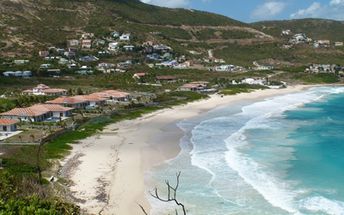 Saint Martin, Guana Bay beach, view from top