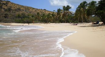 Saint Martin, Happy Bay beach, waves