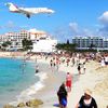 Saint Martin, Maho beach, private jet