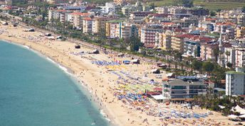 Turkey, Alanya - Cleopatra Beach, view from top