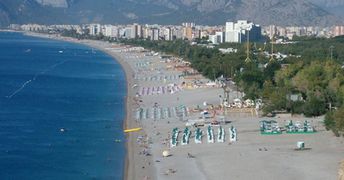 Turkey, Antalya beach, view from top