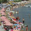 Turkey, Bodrum beach, crowd