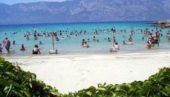 Turkey, Sedir, Cleopatra beach, view to water