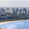 Brazil, Rio, Flamengo beach, skyline