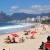 Brazil, Rio, Ipanema beach, parasols