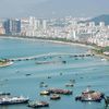 China, Hainan, Sanya Bay beach, bridge