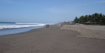 El Salvador, La Barra de Santiago beach, wet sand