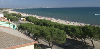 Италия, Сардиния, Пляж Торре Гранде, вид сверху