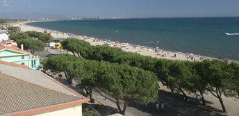 Italy, Sardinia, Torre Grande beach, top view