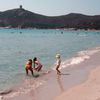 Italy, Sardinia, Villasimius beach, water edge