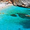 Italy, Sicily, Zingaro beach, boat