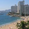 Mexico, Acapulco beach, palm trees