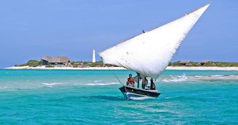 Mozambique, Quirimbas, Medjumbe island, boat