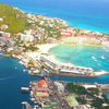 Saint Martin, Simpson Bay beach, aerial view