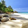 Seychelles, Mahe, Anse Carana beach, stones
