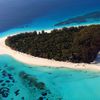 Tanzania, Zanzibar, Mnemba island, aerial view