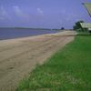 USA, Louisiana, Cypremort Point beach, huts