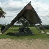 USA, Louisiana, Cypremort Point beach, palms