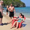 Jamaica, Bamboo beach, tourists