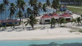 Panama, San Blas, El Porvenir, palm beach