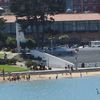 San Francisco, Aquatic Park beach, view from water