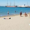 San Francisco, Aquatic Park beach, white sand