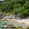 Thailand, Koh Tao, Laem Thian beach, view from water