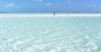 Bahamas, Exuma, Coco Plum beach, sandbank