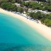 Barbados, Sandy Lane beach, aerial view