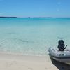 Exuma, Great Guana Cay, beach, boat